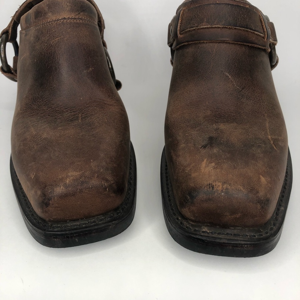 Frye Brown Belted Harness Mule Womens size 8 - Picture 3 of 8